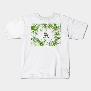 Heron with letter A Kids T-Shirt